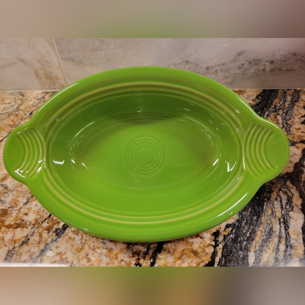 Fiesta 9 1/8 Inch Oval Individual Casserole 13 OZ Shamrock